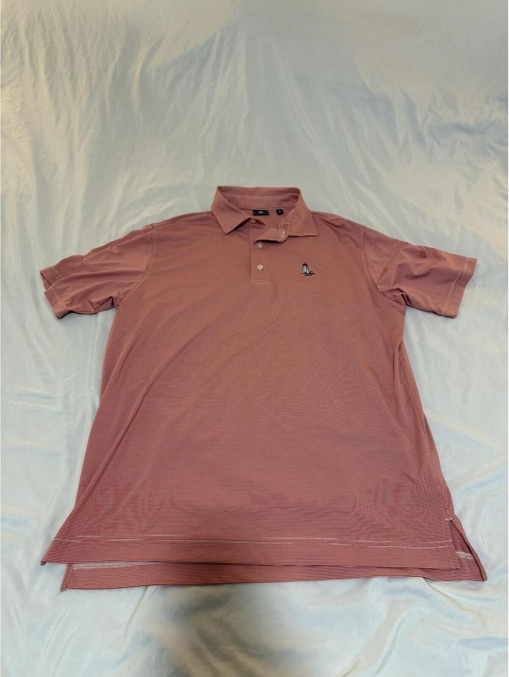 Footjoy Ponte Verde Inn Club Polo Shirt Red Striped Golf Men’s Size Large 164